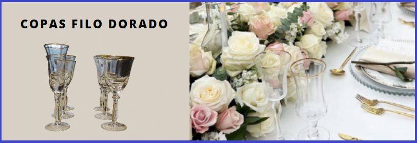 copas filo dorado