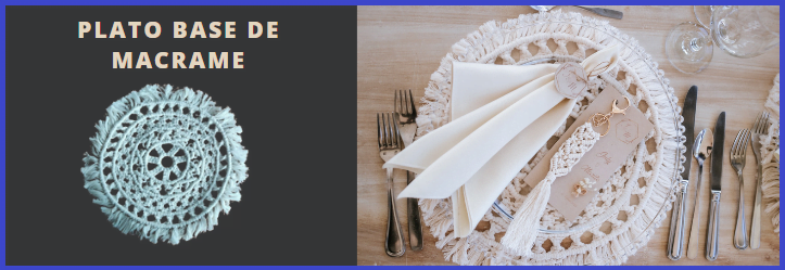 Plato base de macramé