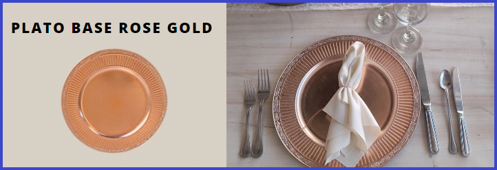 Plato base rose Gold