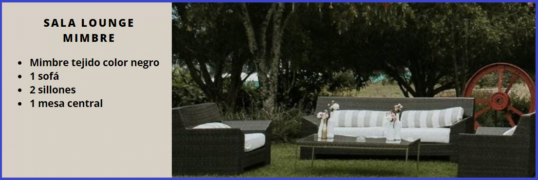 sala lounge mimbre negro